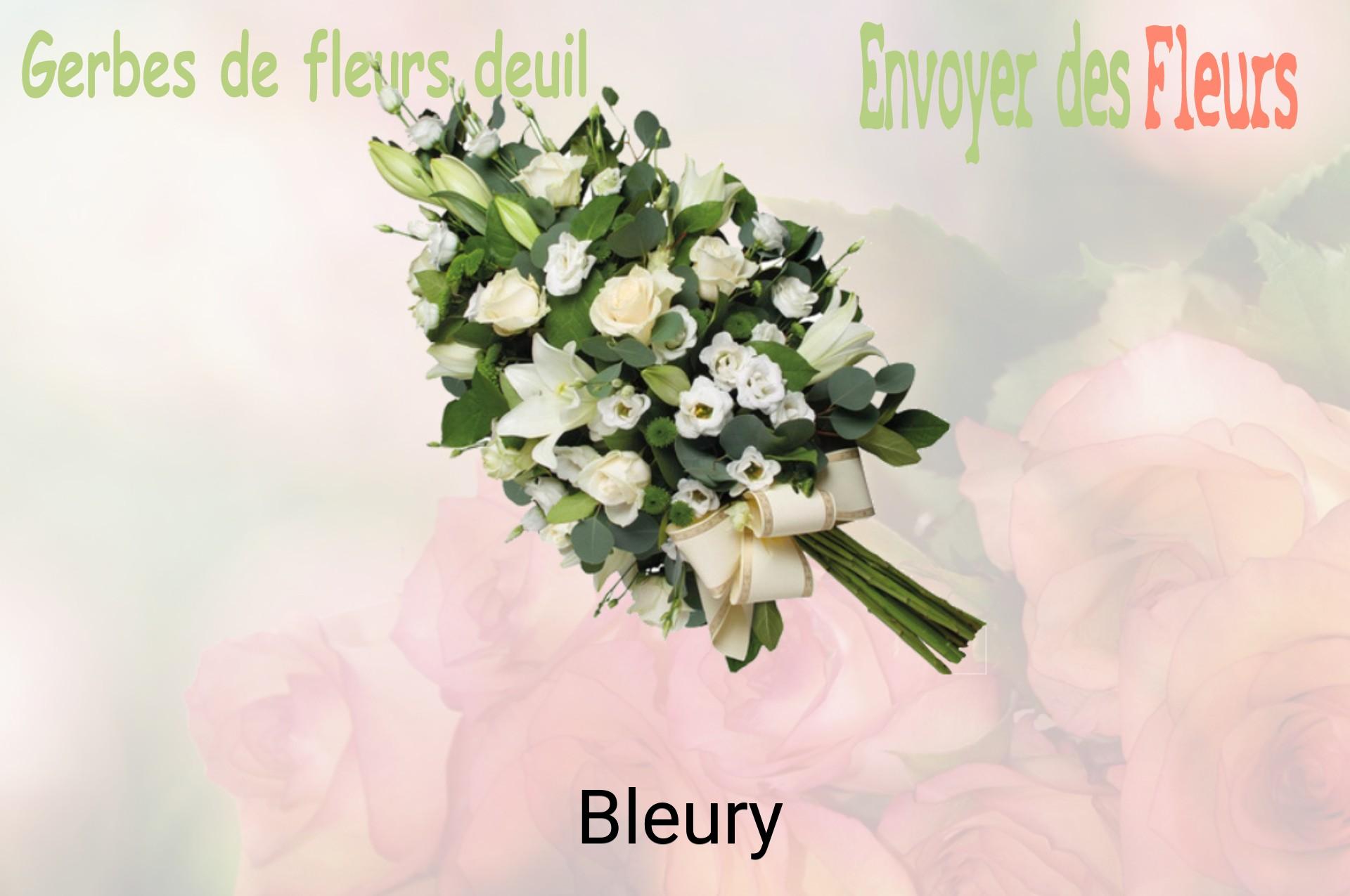 Gerbe de fleurs de deuil livrée à Bleury